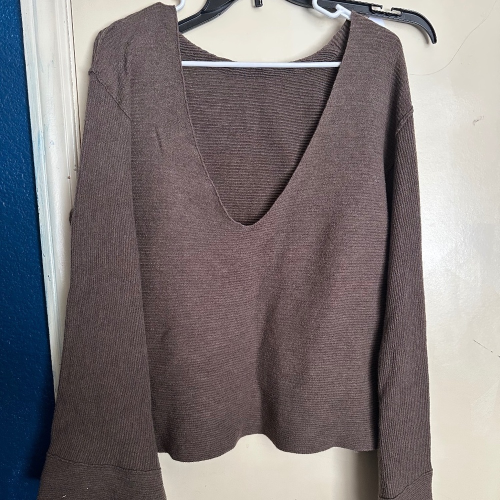 Free people bell bottom sweater